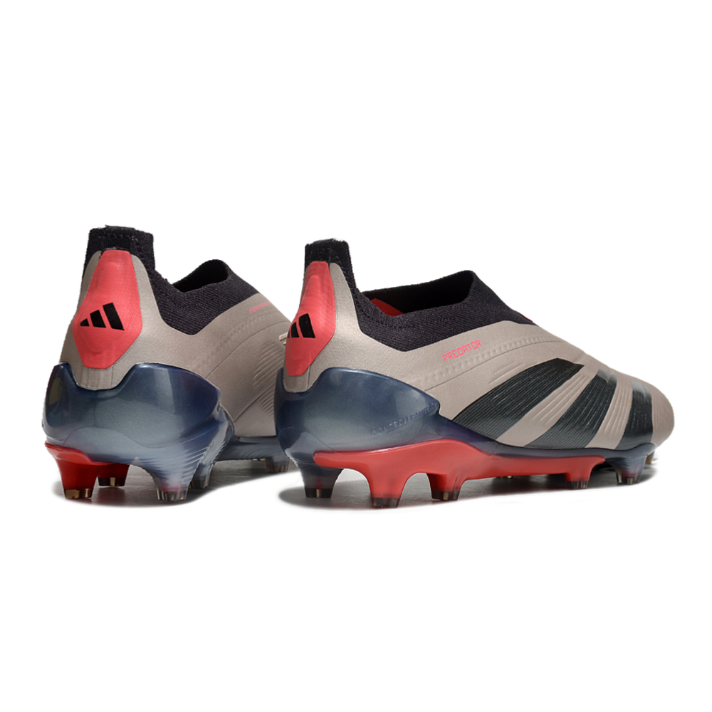 Chuteira Campo Adidas Predator LL Elite FG Prata, Preto e Vermelho 