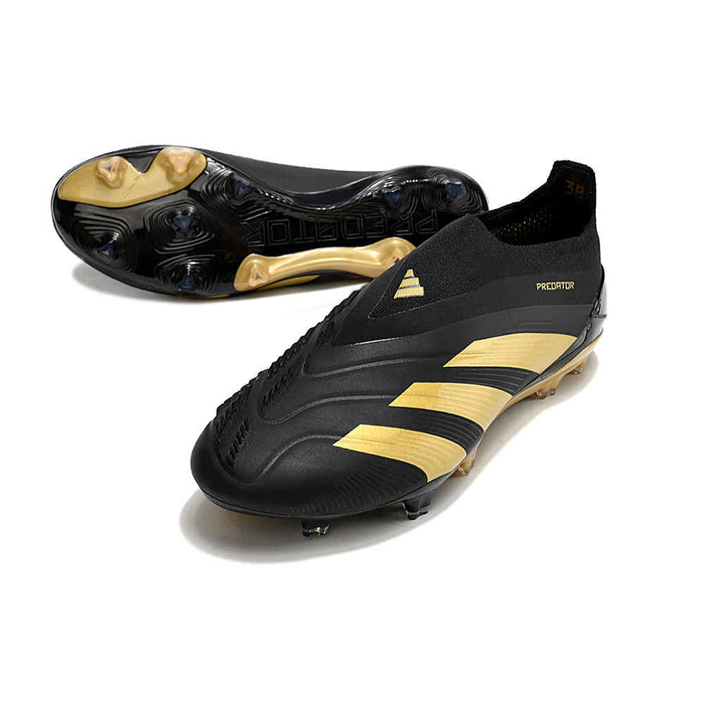 Chuteira Campo Adidas Predator LL Elite FG Preta e Dourado