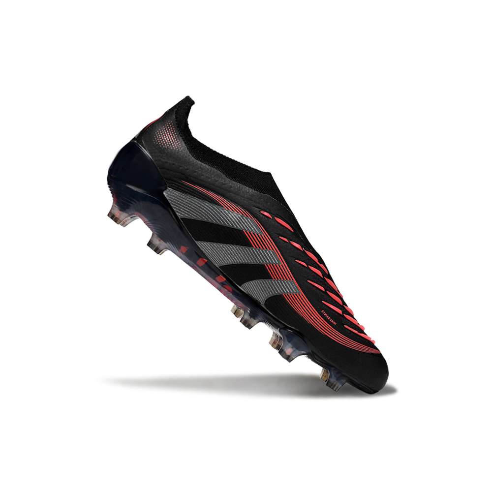 Chuteira Campo Adidas Predator LL Elite FG Preta e Vermelha 