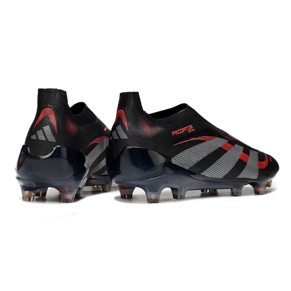 Chuteira Campo Adidas Predator LL Elite FG Preta e Vermelha 