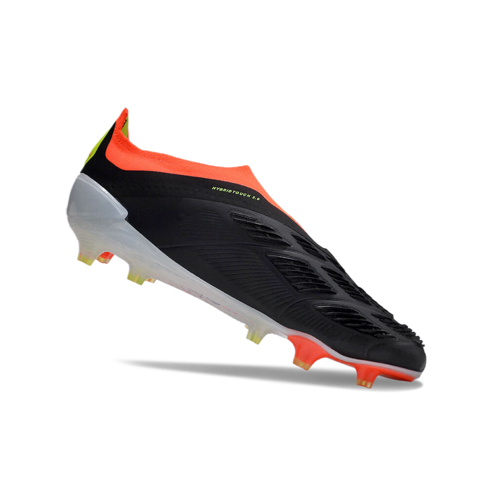 Chuteira Campo Adidas Predator LL Elite FG Preta, Laranja e Branco 