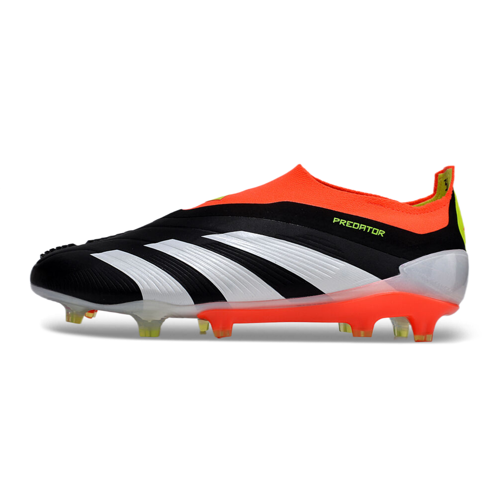 Chuteira Campo Adidas Predator LL Elite FG Preta, Laranja e Branco 