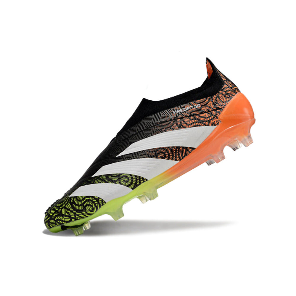 Chuteira Campo Adidas Predator LL Elite FG Preta, Laranja e Verde