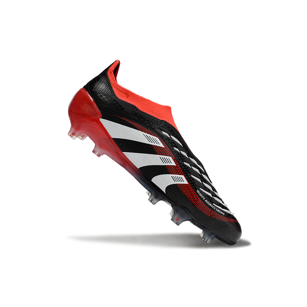 Chuteira Campo Adidas Predator LL Elite FG Preto e Vermelho 