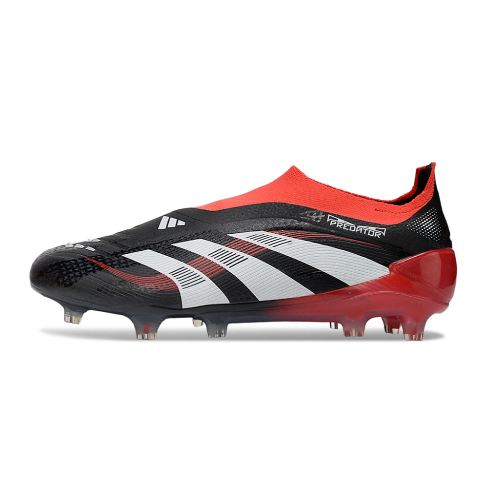 Chuteira Campo Adidas Predator LL Elite FG Preto e Vermelho 