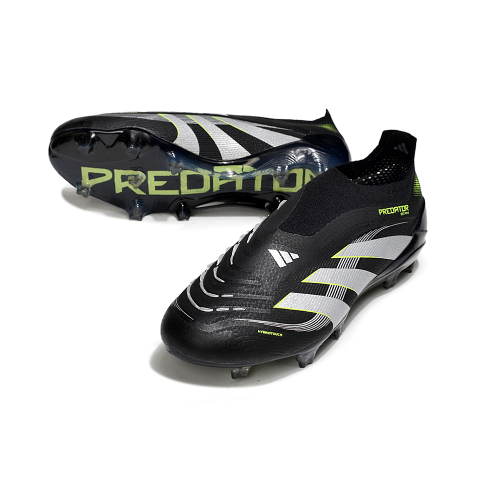 Chuteira Campo Adidas Predator LL Elite FG Preto, Branco e Verde