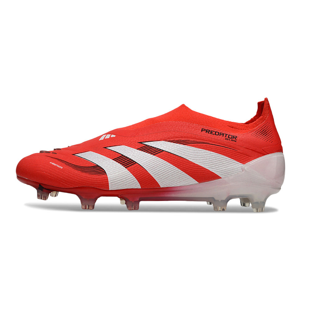 Chuteira Campo Adidas Predator LL Elite FG Vermelha e Branca 