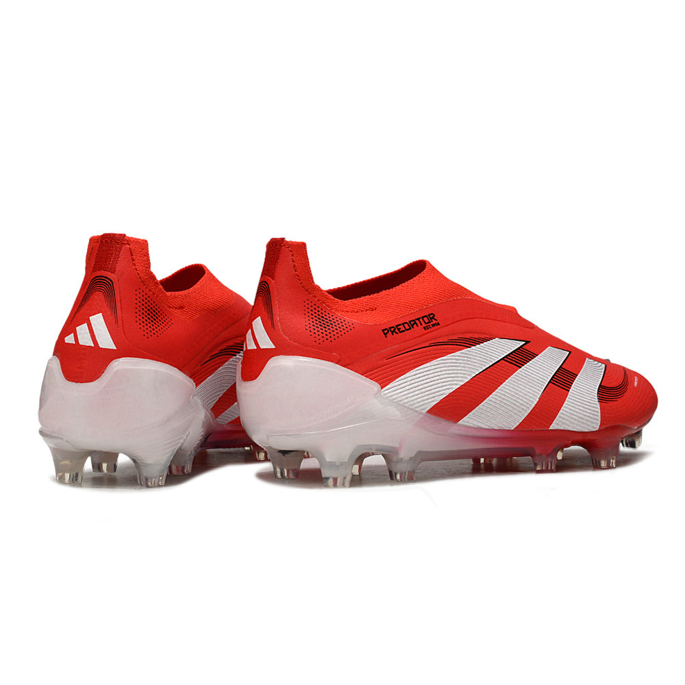 Chuteira Campo Adidas Predator LL Elite FG Vermelha e Branca 