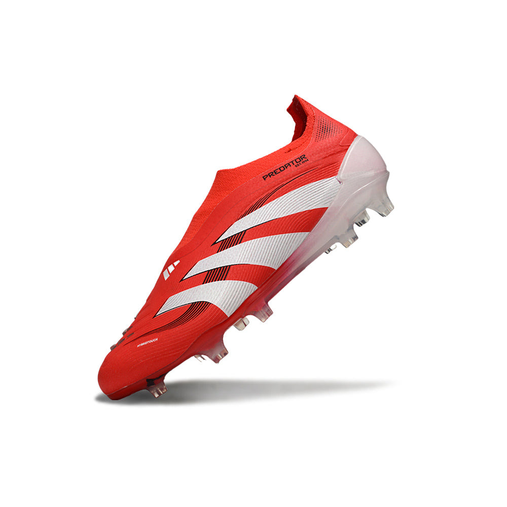 Chuteira Campo Adidas Predator LL Elite FG Vermelha e Branca 