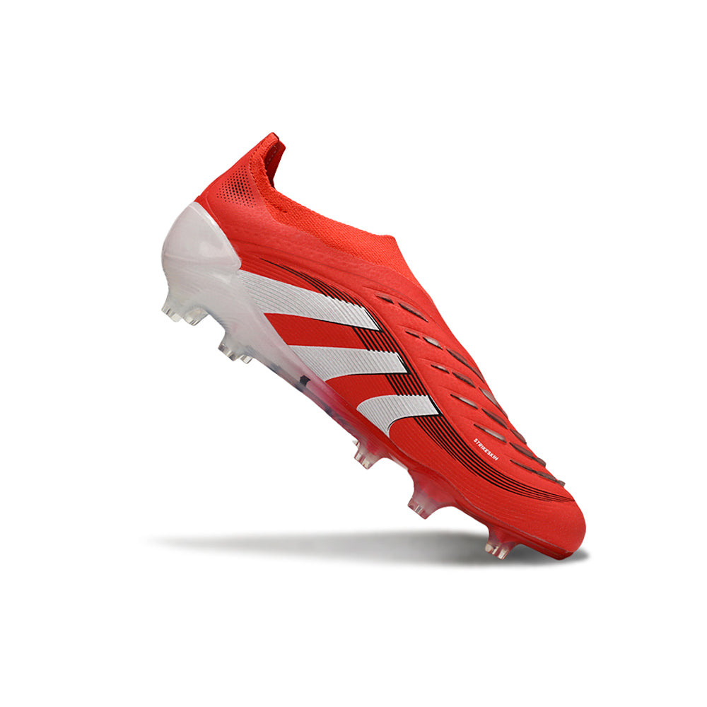 Chuteira Campo Adidas Predator LL Elite FG Vermelha e Branca 
