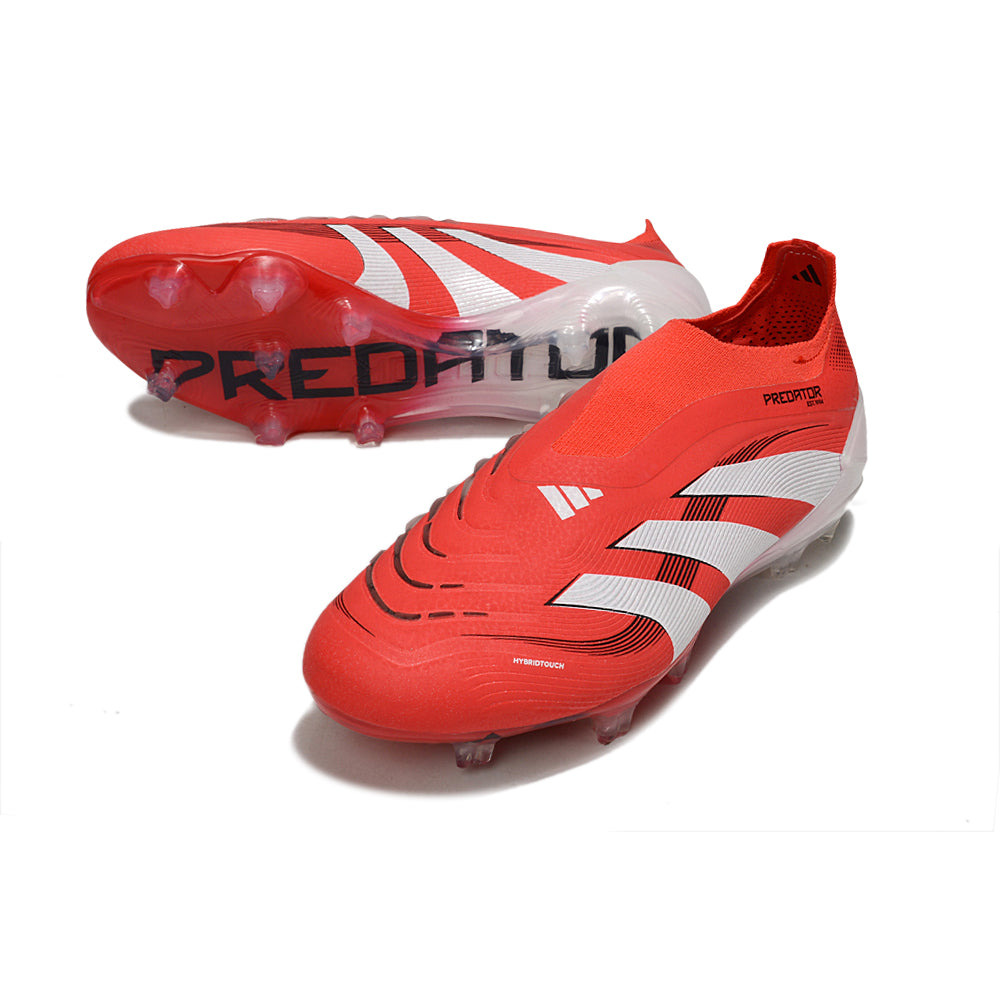 Chuteira Campo Adidas Predator LL Elite FG Vermelha e Branca 