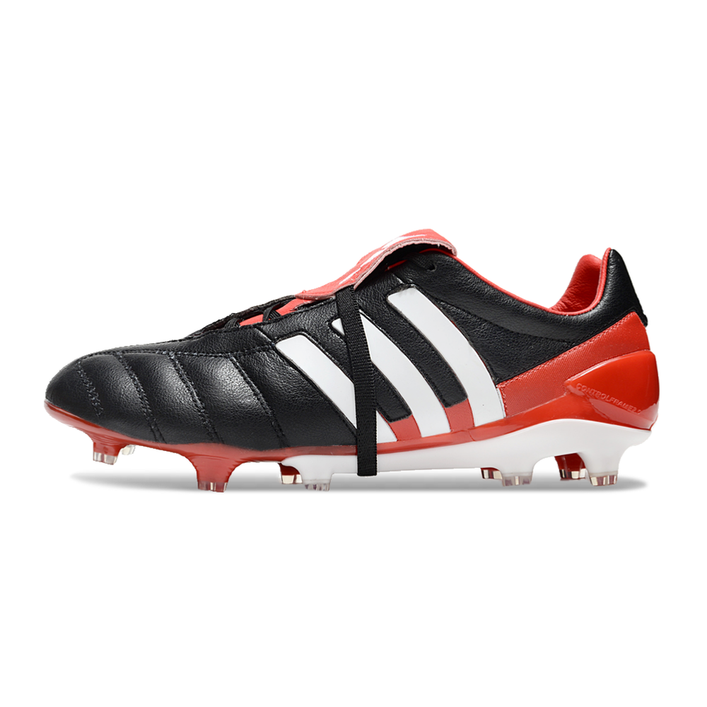 Chuteira Campo Adidas Predator Mania FG Preta e Vermelha 