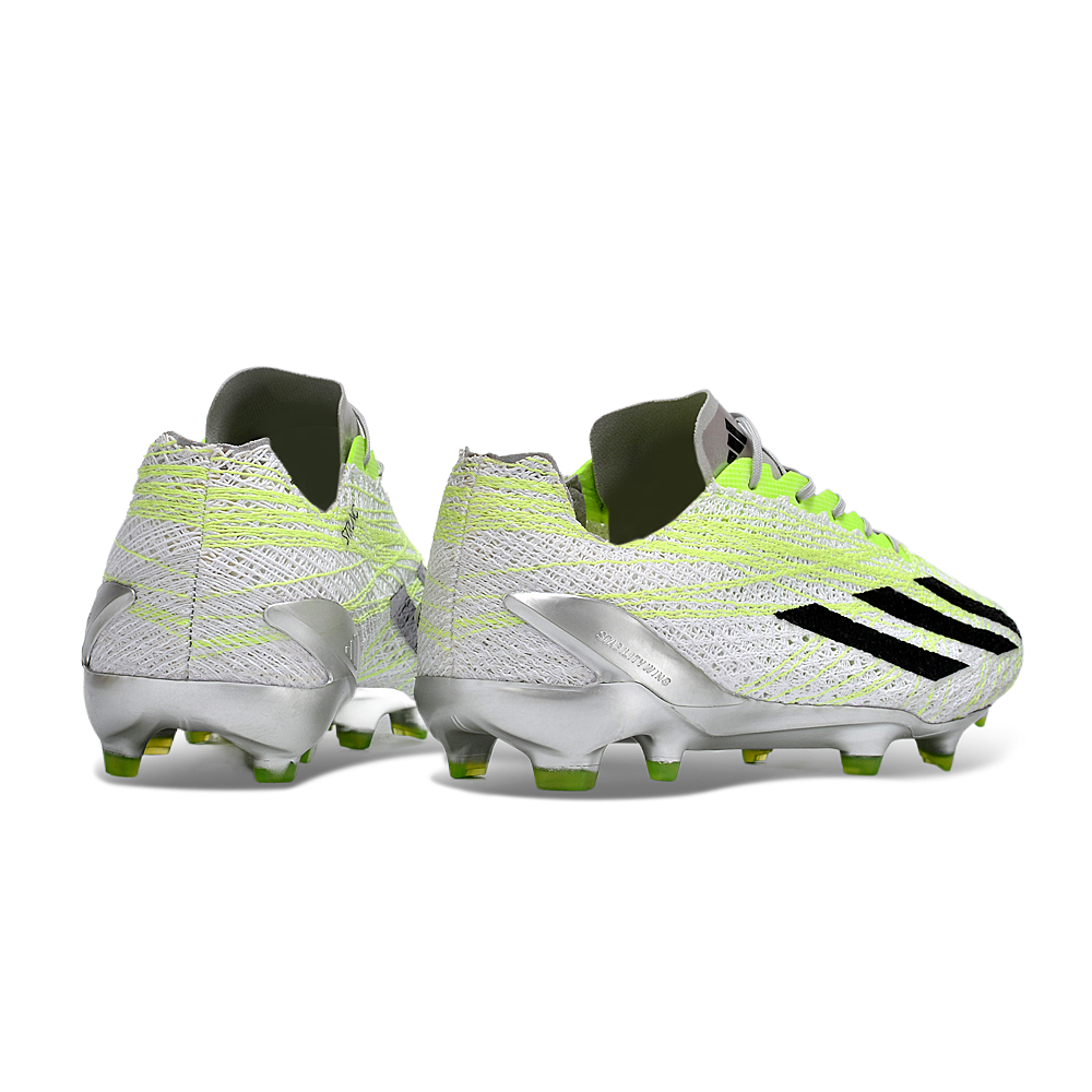 Chuteira Campo Adidas X Crazyfast+ FG Branca e Verde 