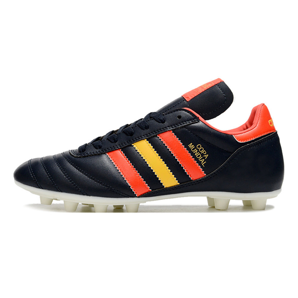 Chuteira Campo Adidas Copa Mundial FG Preta, Vermelho e Amarelo 