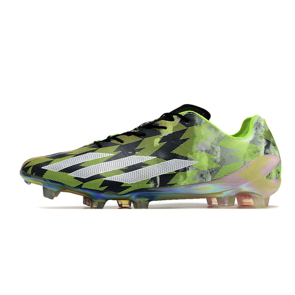 Chuteira Campo Adidas X Crazyfast+ FG Vermelha e Verde 