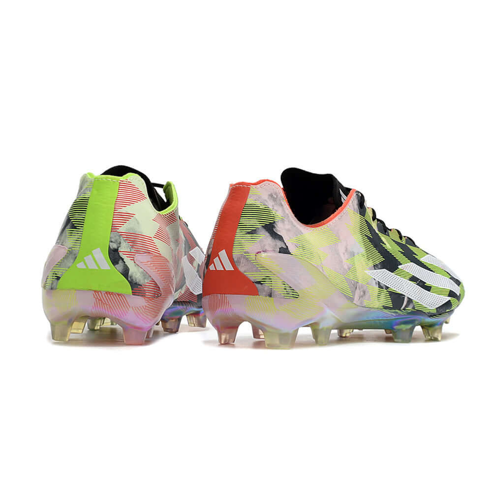 Chuteira Campo Adidas X Crazyfast+ FG Vermelha e Verde 