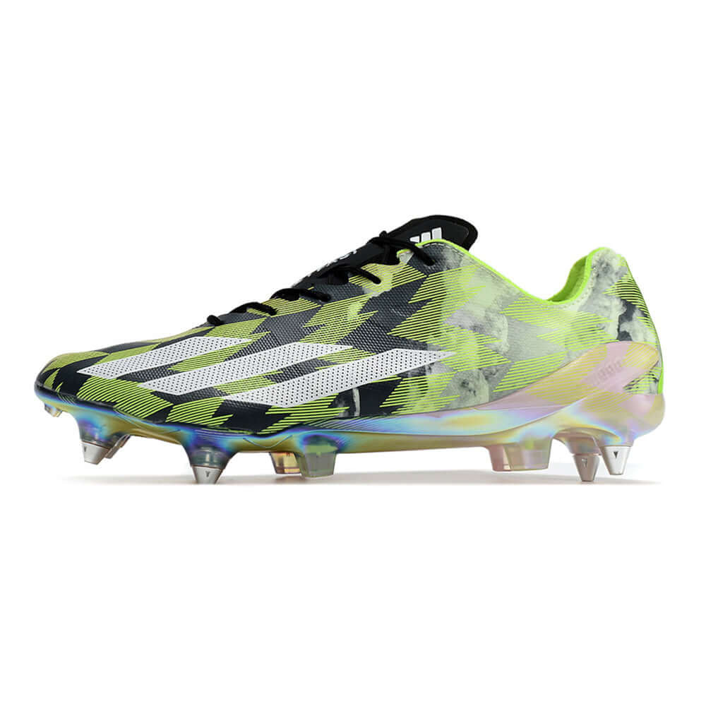 Chuteira Campo Adidas X Crazyfast+ Ponta de Aluminio Vermelha e Verde 