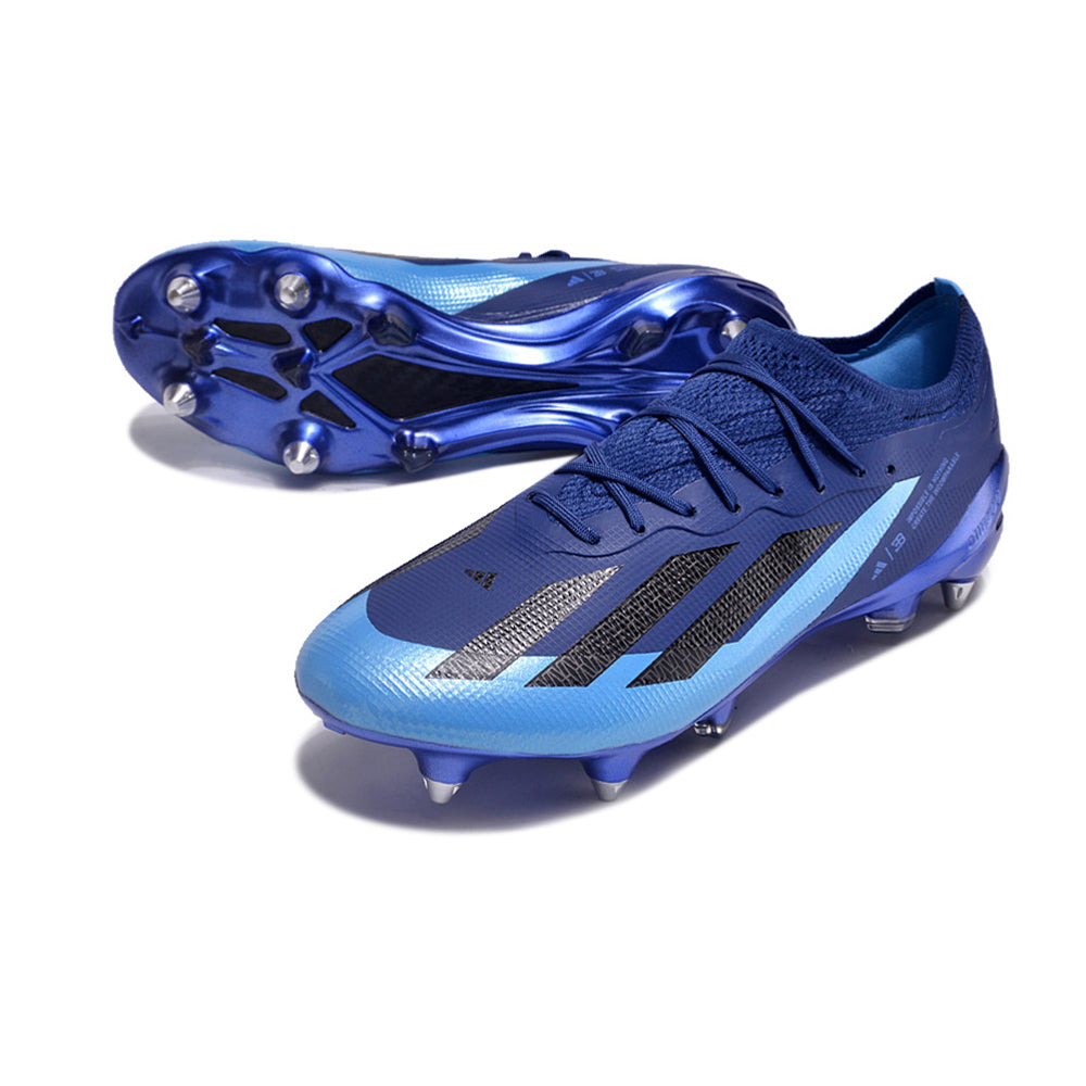 Chuteira Campo Adidas X Crazyfast.1 Ponta de Aluminio Azul 