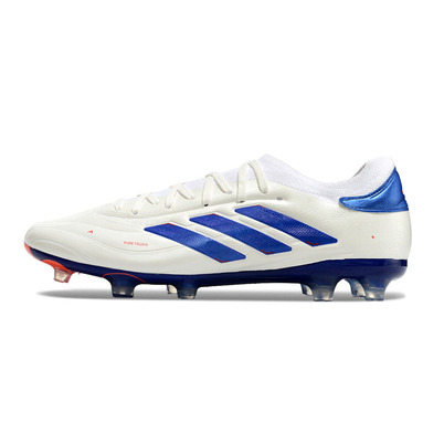 Chuteira Campo Adidas Copa Pure II + FG Branca, Azul e Vermelha 