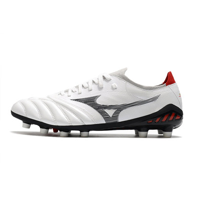 Chuteira Campo Mizuno Morelia Neo 3 FG Branca, Prata e Preta