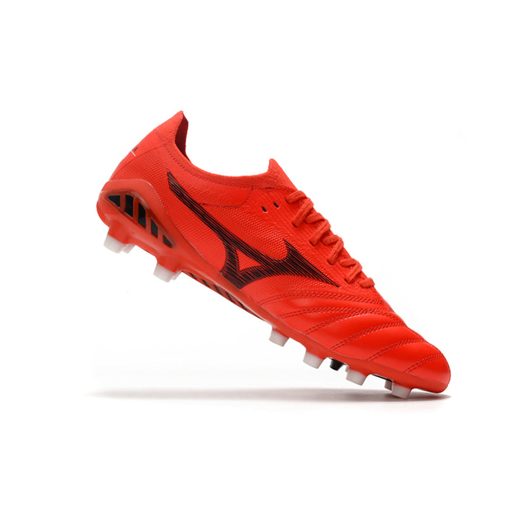 Chuteira Campo Mizuno Morelia Neo 3 FG Vermelha e Preta