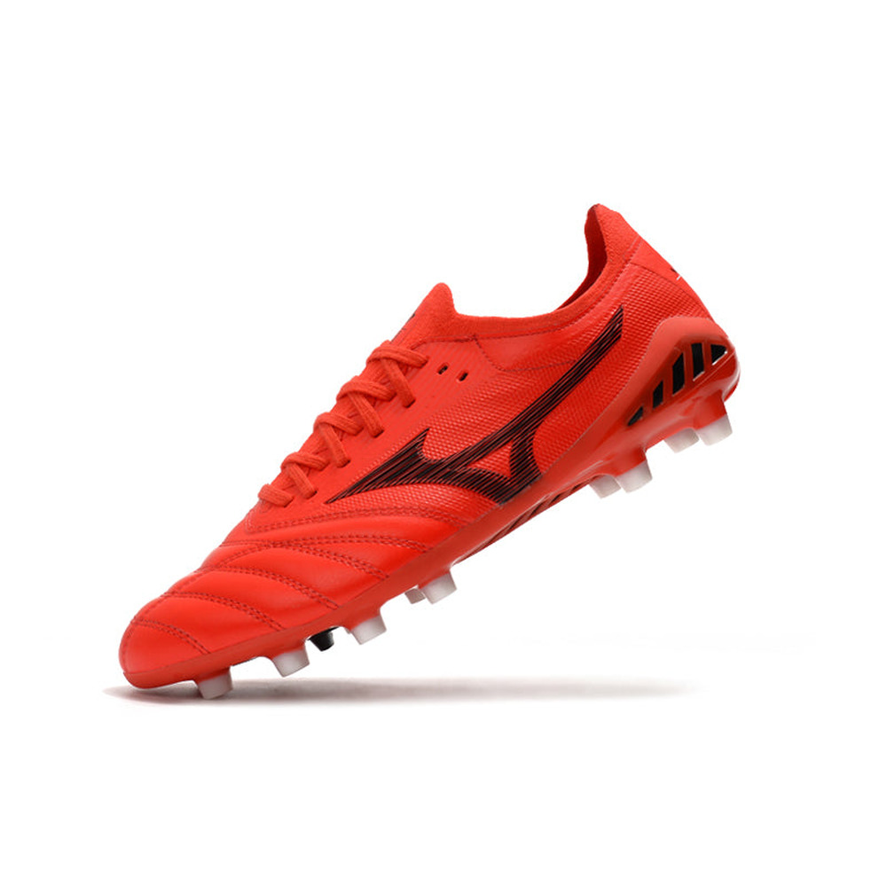 Chuteira Campo Mizuno Morelia Neo 3 FG Vermelha e Preta