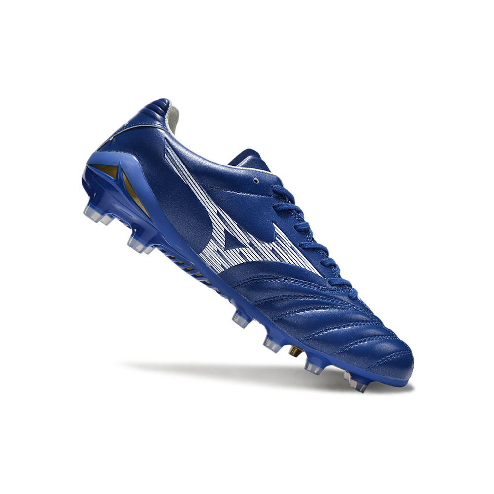 Chuteira Campo Mizuno Morelia Neo 4 Beta FG Azul 
