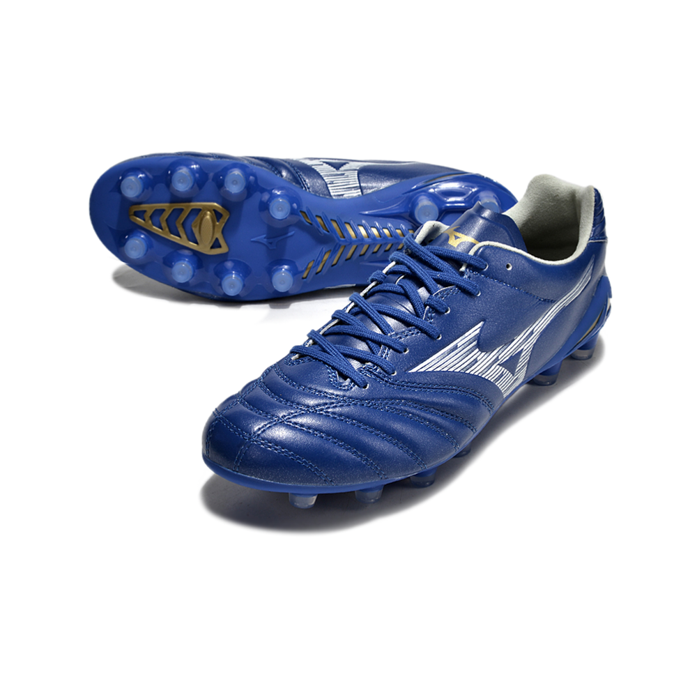 Chuteira Campo Mizuno Morelia Neo 4 Beta FG Azul 