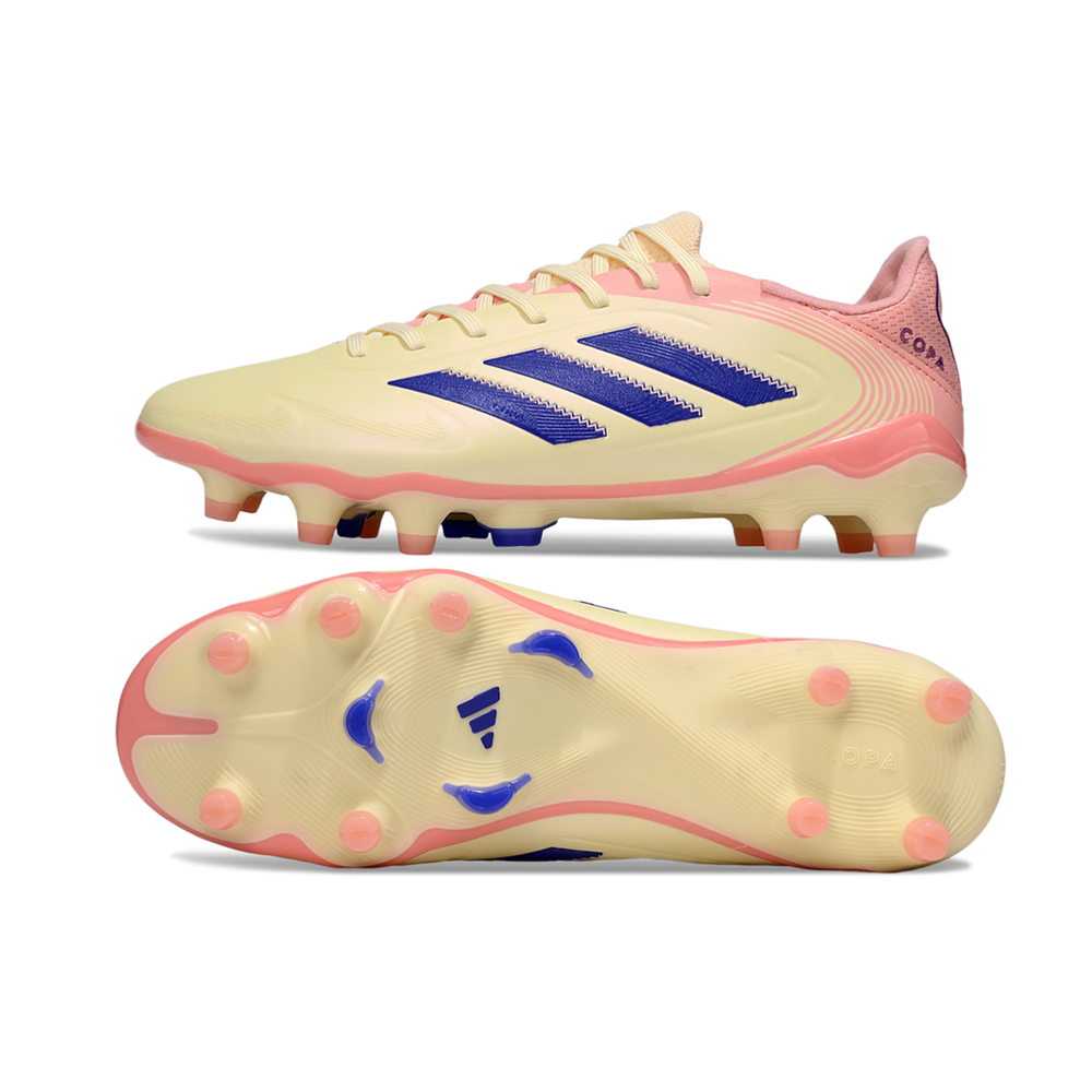 Chuteira Campo Adidas Copa Pure II Elite FG Amarelo, Rosa e Azul