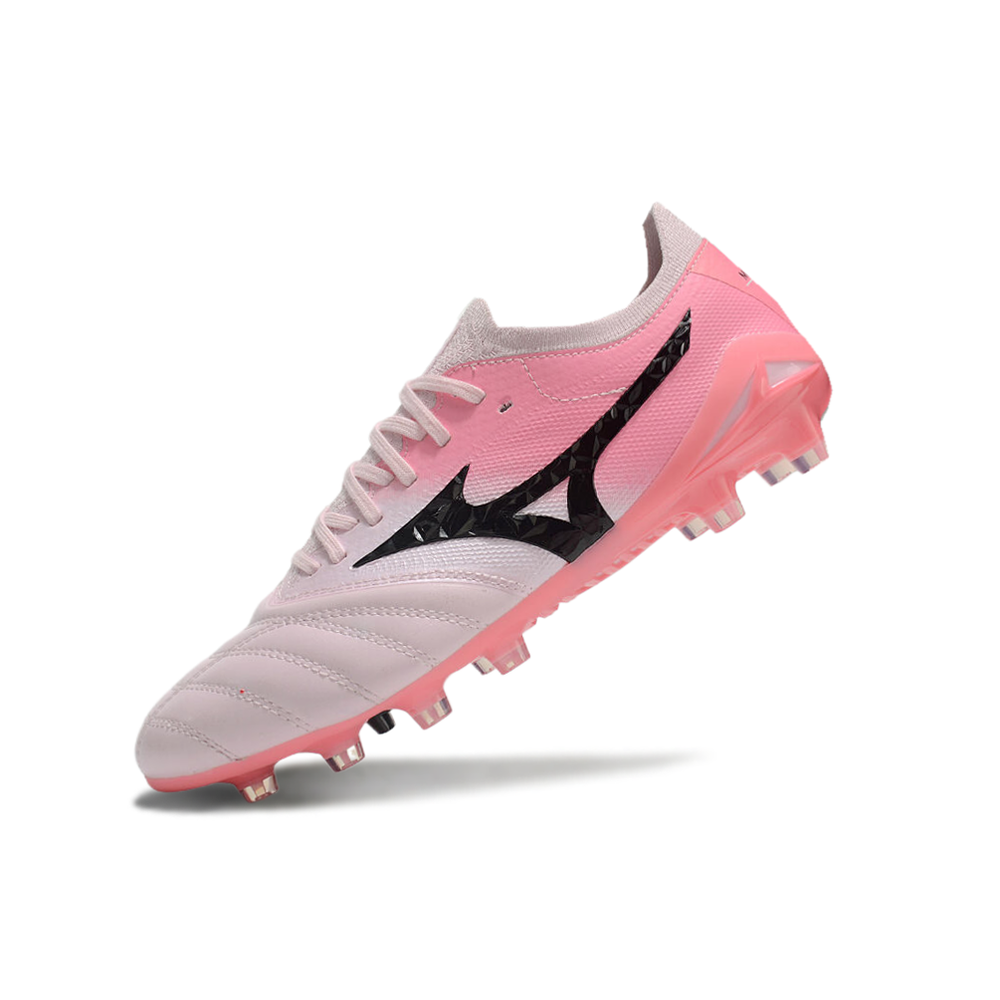 Chuteira Campo Mizuno Morelia Neo 4 Beta FG Rosa e Preto