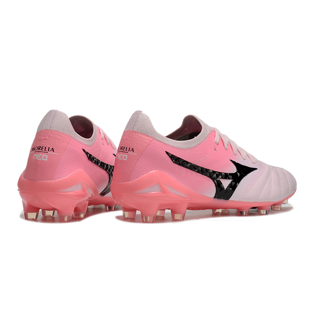 Chuteira Campo Mizuno Morelia Neo 4 Beta FG Rosa e Preto