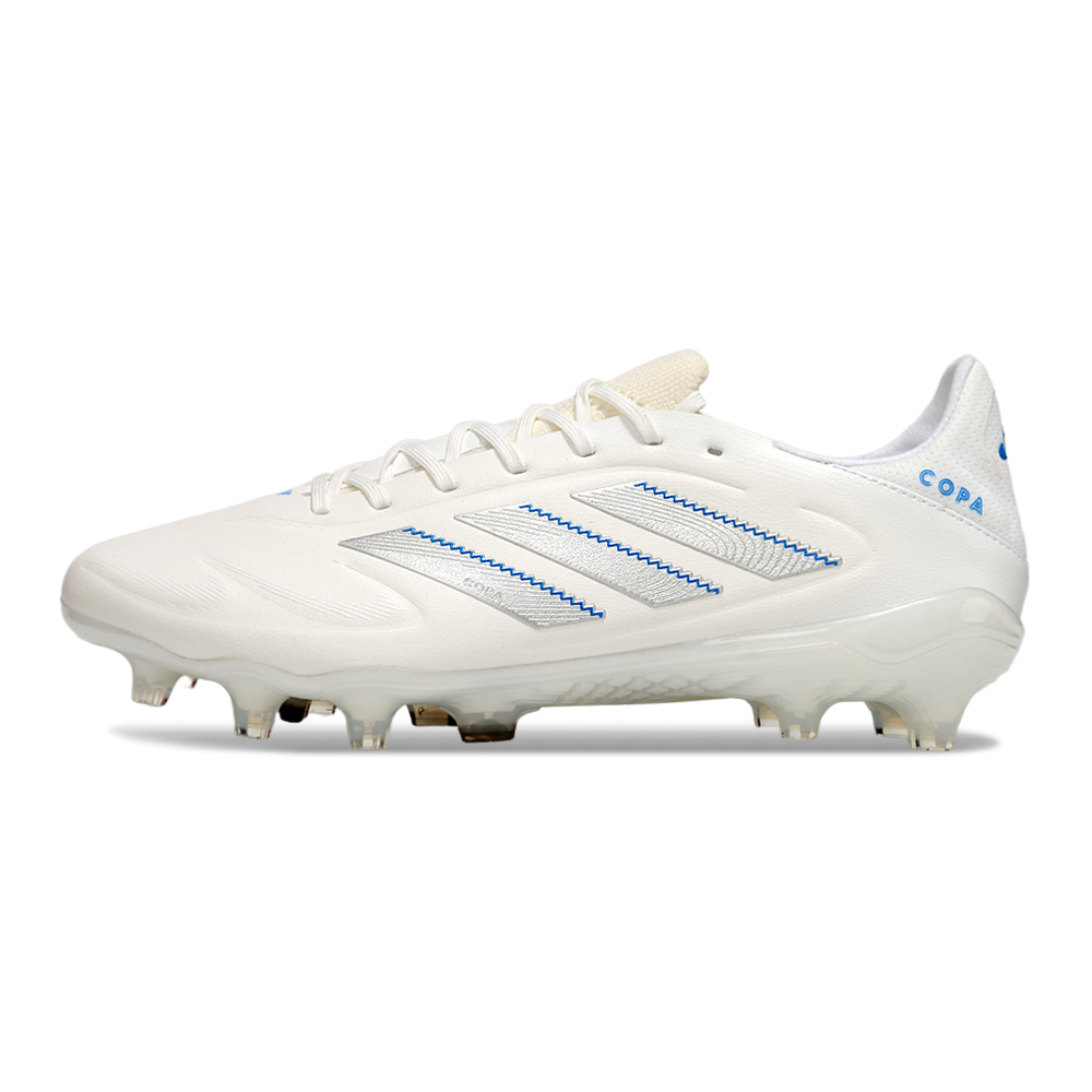 Chuteira Campo Adidas Copa Pure II Elite FG Branca e Azul 