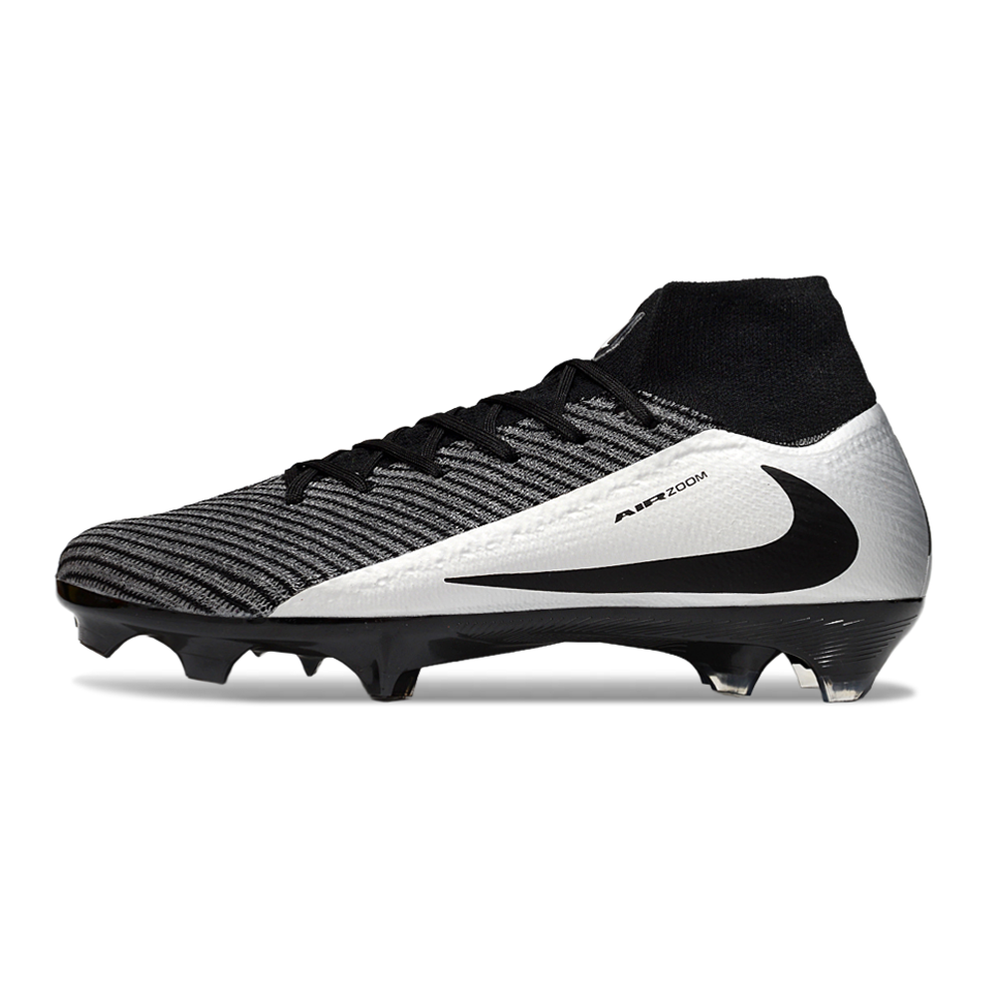 Chuteira Campo Nike Air Zoom Mercurial Superfly 10 Elite FG Preto e Prata
