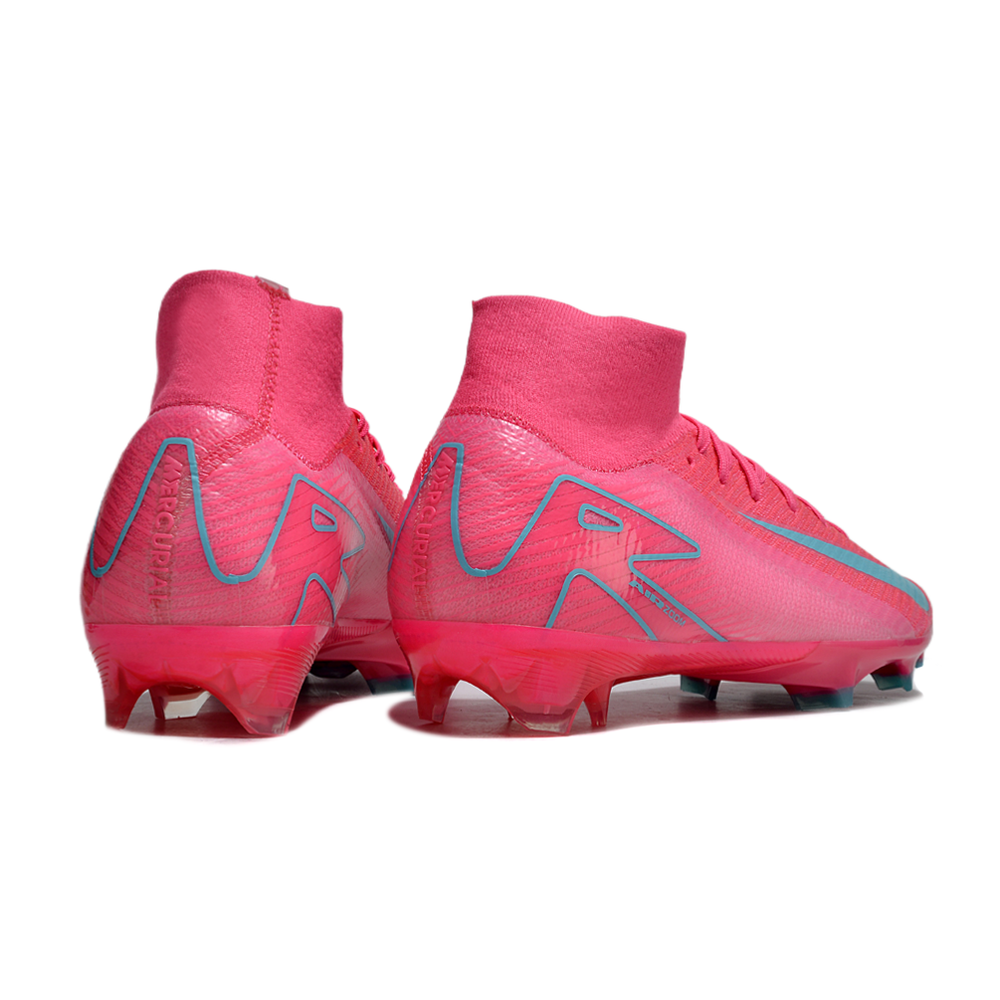 Chuteira Campo Nike Air Zoom Mercurial Superfly 10 Elite FG Rosa e Azul